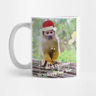 Black-capped squirrel monkey - Merry Christmas & Happy New Year Mug